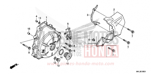 COUVERCLE DE GENERATEUR C.A. NC750XDK de 2019